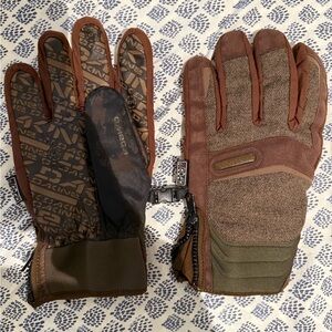 Dakine Brown and Olive Men's Gloves